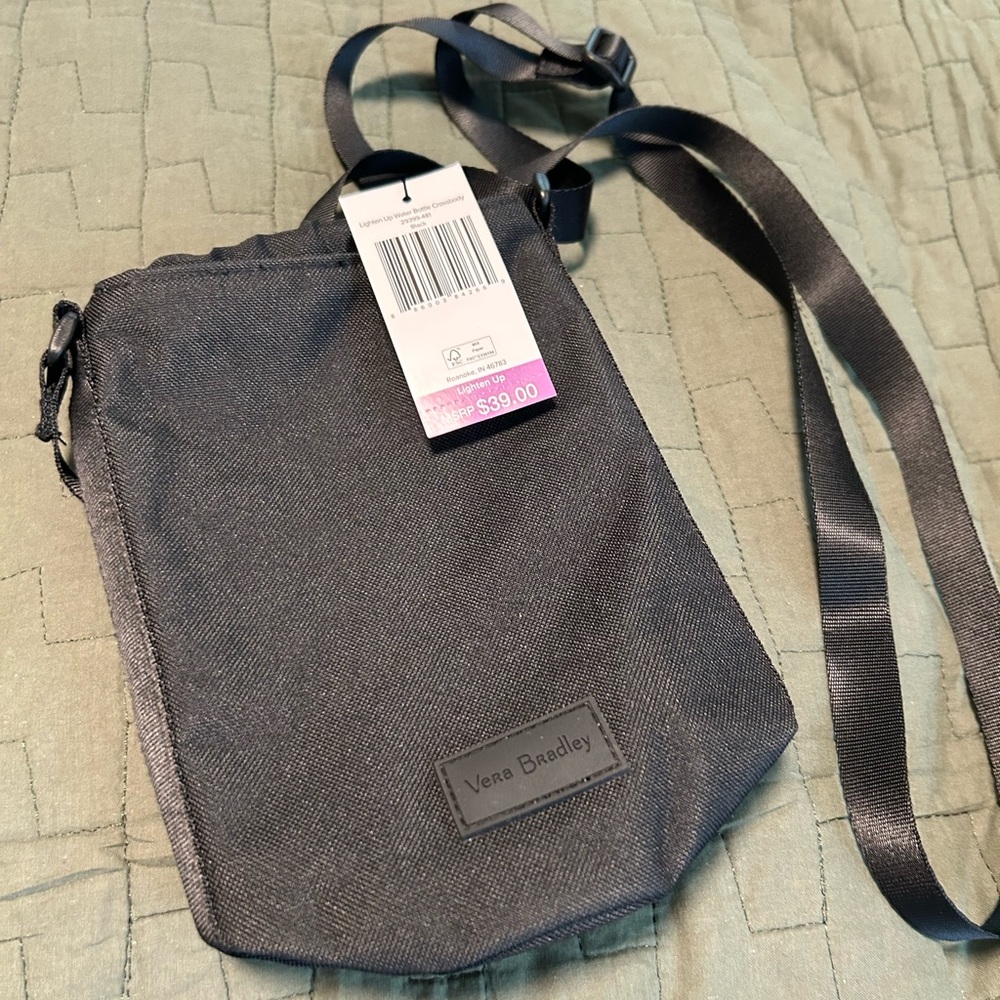 Vera Bradley Gray Messenger Bag with Adjustable Strap